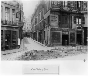 Rue Maitre Albert (from Quai de la Tournelle) Paris, 1858-78
